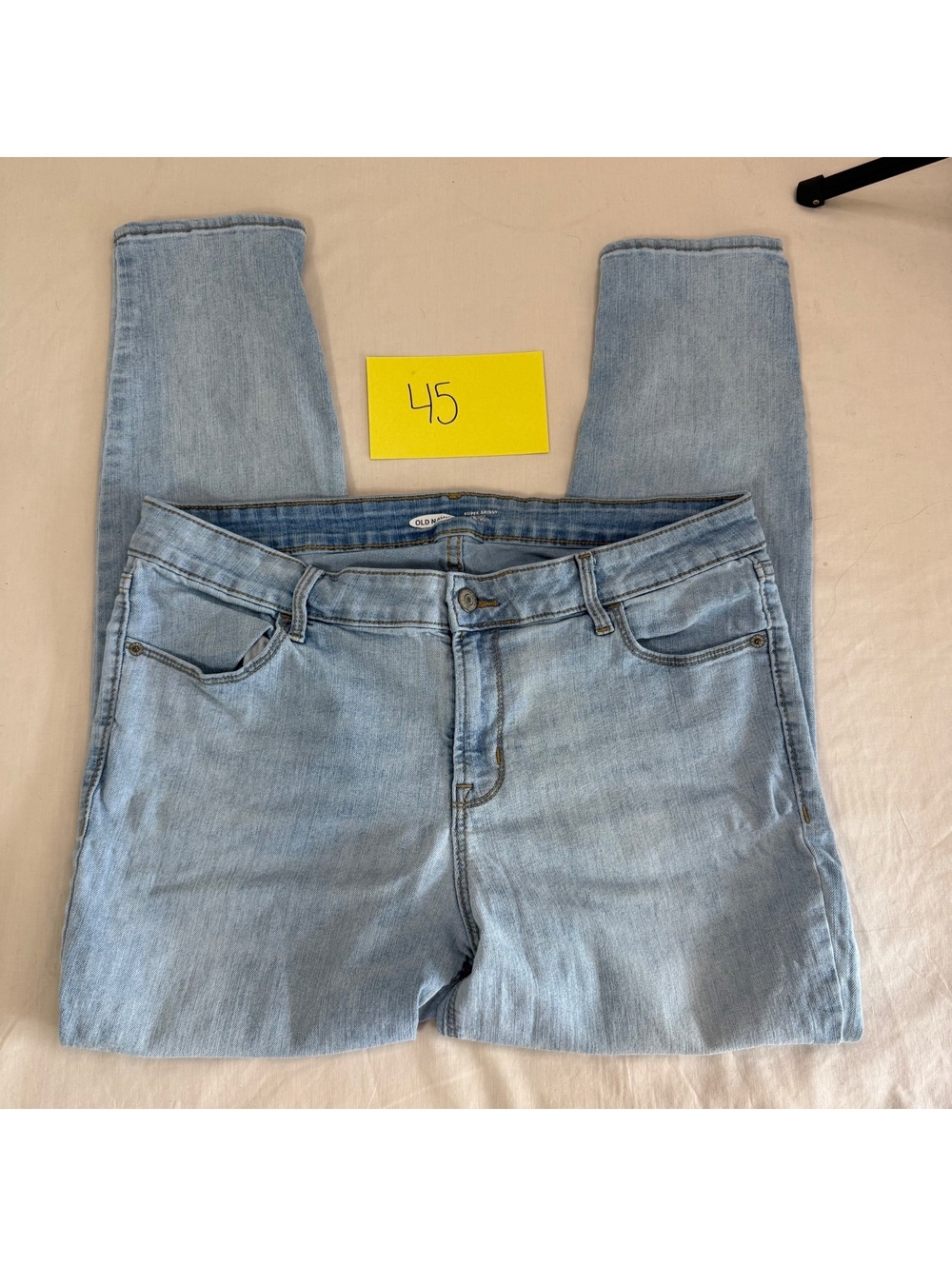 Old Navy Super Skinny Ankle Mid-Rise Light Wash Jeans Size 14